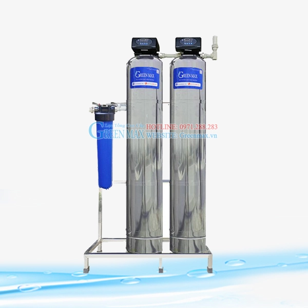 Hệ thống lọc nước GREENMAX - GRS02I (2 cột inox - Tự động sục xả cặn bẩn)
