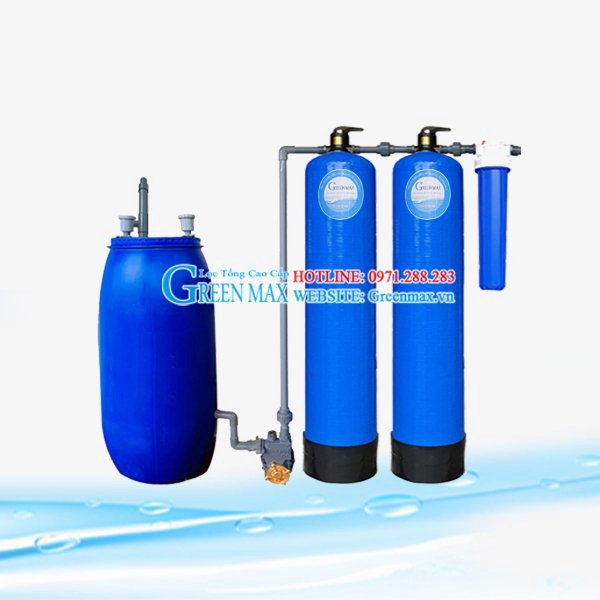 Hệ thống lọc nước giếng khoan GREENMAX - G02 (2 cột composite - van xả tay)